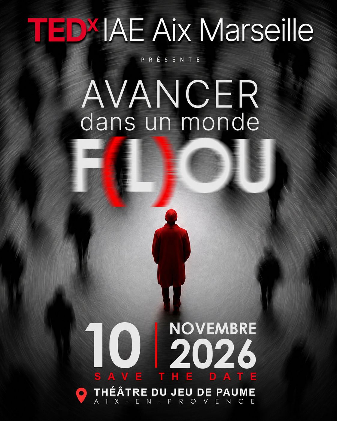 Affiche officielle du TEDx IAE Aix-Marseille 2026