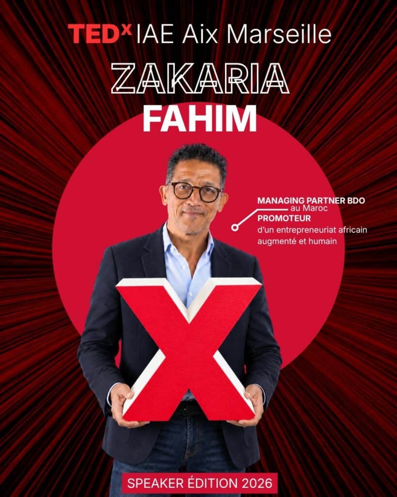 Affiche du speaker Zakaria Fahim, TEDx IAE Aix-Marseille 2026