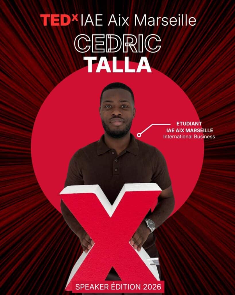 Affiche du speaker Cédric Talla, TEDx IAE Aix-Marseille 2026