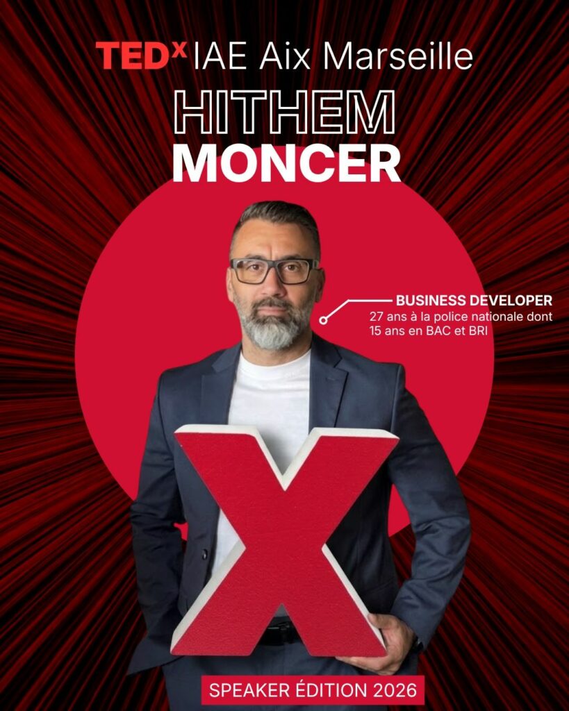 Affiche du speaker Hithem Moncer, TEDx IAE Aix-Marseille 2026